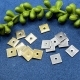 10 Platten 10x10mm silberfarbig