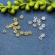 3gr.  Perlkappen Blumenform 5mm Alu Elox gold
