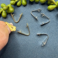 10 Collierteile Klemmteile goldfarbig gebeizt