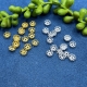 100 (= 3gr.)  Perlkappen Blumenform 6,5mm silber