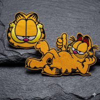 1 Aufnähmotiv Garfield 12x7cm liegender Garfield