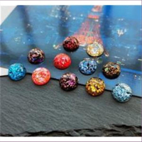 5 Cabochons 8mm rot