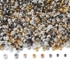 100 Quetschperlen Schmelz  2,5mm schwarz / grau