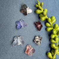 1 Glas-Schmetterling 15x12mm violett