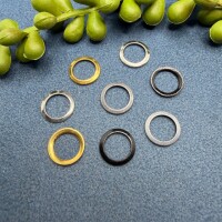 10 geschlossene Ringe 11mm silberfarbig platin