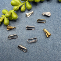 20 Collierteile Collierschlaufen altsilber