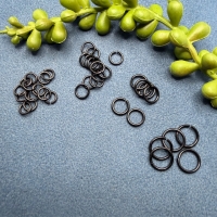 10 runde Biegeringe schwarz 8,2x1,2mm