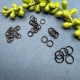10 runde Biegeringe schwarz 10,0x1,2mm