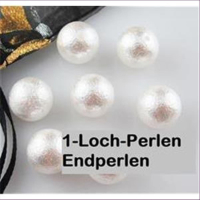 10 Halblochperlen 1-Loch-Perlen gemustert 8mm 10 Stück