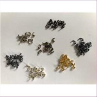 100 Fädelkalotten 3-3,5mm Schale vergoldet