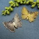 1 Anhänger Pressung Schmetterling antikgold