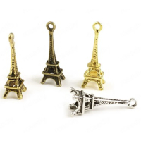1 Anhänger Eiffelturm antikgold