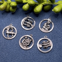 1 Anhänger Sternzeichen altsilber Krebs