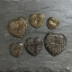 1 filigraner Herz-Anhänger GROSS  altgold