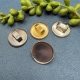 1 Schale für Cabochons mit Schlaufe 10/12mm platin silberfarbig