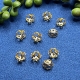 50 Perlkappel gewölbt 7,5mm vergoldet