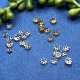 50 Perlkappel gewölbt 5,5mm versilbert