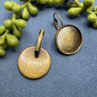 2  Ohrhänger für Cabochons 20mm