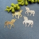 1 Anhänger Einhorn 23x21mm schwarz