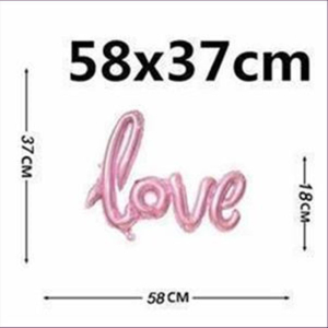 1 Ballon Love zum Aufblasen 106x63cm pink