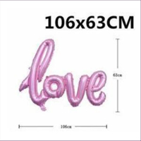 1 Ballon Love zum Aufblasen 106x63cm pink
