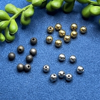 10 Metallkugeln 5mm Großloch 1,5mm vergoldet
