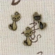 1 Anhänger Katze 17x9mm platin