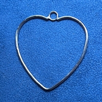 1 Herz Anhänger mit Öse 55x50mm platin...