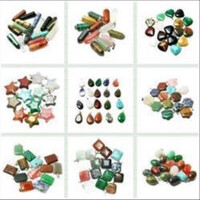 1 Anhänger Pendel Halbedelstein Naturstein 6...