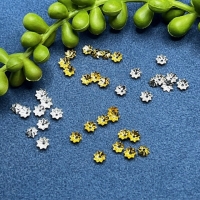100 Perlkappen gewölbte Platten mit Loch 4,5mm...