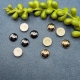 10 Cabochons 10mm gold (hinten creme)