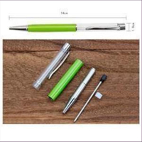 1 Kugelschreiber Stift für Perlen Selberfüllen 11 = nur silber matt