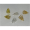 10 Perlkappen filigran mit Öse goldfarbig gebeizt