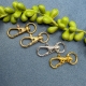 5 Carabiner mit drehbarer Öse 32x14mm altgold