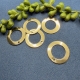 10  flache Platten Alu 25mm rund gold