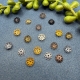 20 Perlkappen Blumenform 6,8mm goldfarbig - alt