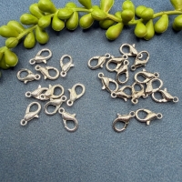 10 Carabiner 14,5mm silberfarbig Weißbronze