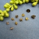 10 Stiftösen Perlenkappen 6mm altgold