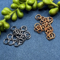 100 Biegeringe rund 7,0mm  oxyd gunmetall