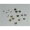 100 Perlkappen gewölbte Platten mit Loch silberfarbig platin
