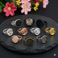 1 Fingerring Ringrohling für Cabochon Capuchon...