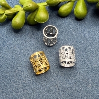 10 Filigranröhrchen 8x8mm goldfarbig