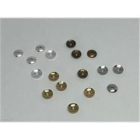 100 Perlkappen gewölbte Platten mit Loch bronze...