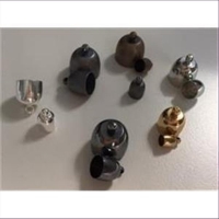 2 Endkappen Glockenform 12,5mm ca. 12,5mm silberfarbig
