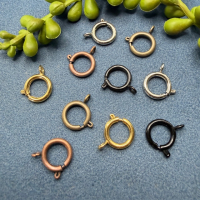 10 Springringe rund 12mm Farben silberfarbig...