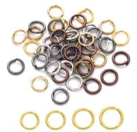10gr. runde Biegeringe 7,0x1,2mm goldfarbig gebeizt