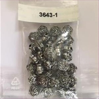 1 Acrylperle antiksilber altsilber 3