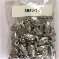 1 Acrylperle antiksilber altsilber 5