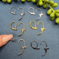 100 Ohrbrisuren mit Ring Messing vergoldet