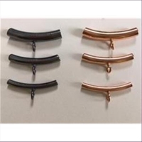 1 Fädelröhrchen Beads mit Öse 5mm goldfarbig